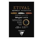 Etival Noir bloc collé 1 côté 15F A5 300g double grain