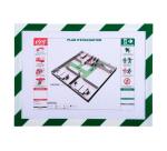 Pochette d'affichage magnétique de sécurité A4 - Blanc/vert