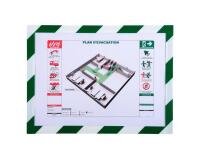 Cornice magnetica di sicurezza A4 - Bianco/verde