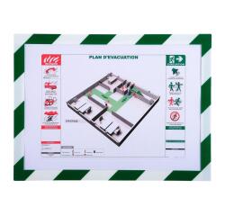 Cornice magnetica di sicurezza A4 - Bianco/verde