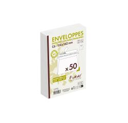Paquet de 50 Enveloppes Forever 100% Recyclé C6-114x162mm Auto-Adhésives - 80g/m2 - Blanc