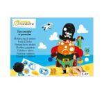 Boîte créative, Pâte à modeler et gommettes, Pirates - Bleu
