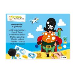 Boîte créative, Pâte à modeler et gommettes, Pirates - Bleu