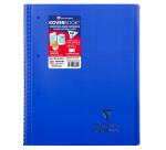 Cahier reliure intégrale enveloppante Koverbook A4+ 160 pages petits carreaux détachables perforé 4 trous couverture polypropylène t ransparent - Assortis