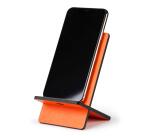 Rhodiarama support pour téléphone mobile simili cuir italien 13x8x8,5 cm - Tangerine
