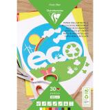PAPIER COULEUR RECYCLÉ, Bloc de 30 feuilles 120g/m2 au format 21x29,7cm - Assortiment