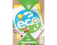 PAPIER COULEUR RECYCLÉ, Bloc de 30 feuilles 120g/m2 au format 21x29,7cm - Assortiment