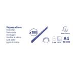 Canutillos para encuadernar Caja de 100 - Grosor: 16mm - Capacidad: 90-120 - Negro