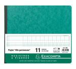 Piqûre 27x32cm à tête paresseuse 11 colonnes sur 1 page - 28 lignes - 80 pages - Couleurs assorties