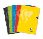 Mimesys Folio spiral notebook 21.5x31cm 160 squared pages 4x4 with margin, polypropylene cover in bright colors - Assorted