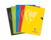 Cahier à spirale Mimesys Folio 21,5x31cm 160 pages quadrillé 4x4 + marge couverture polypropylène couleurs vives - Assortis