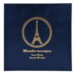 Carpeta de MONEDAS TURÍSTICAS 24,5x25 cm - Capacidad: 100 medallas turísticas. - Azul marino