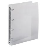 Classeur 4 anneaux plastifié Exacompta Crystal A4 maxi - Dos 4 cm transparent