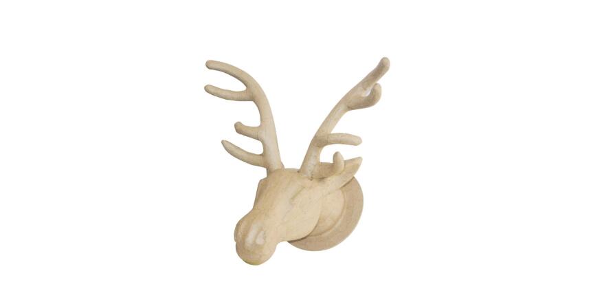 Tête de renne à suspendre - Kraft