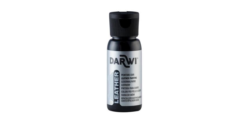 DARWI Flacon de 50 ml de Peinture sur Cuir - Noir