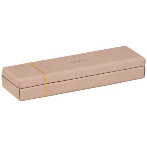Rhodiarama plumier simili cuir italien 21x5,5x3 cm - Touche de rose