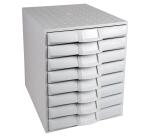 Module de classement The Sytem 8 Office 8 tiroirs - Gris lumière