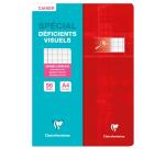 Cahier piqué spécial déficients visuels A4 96 pages grands carreaux 2 ,5mm agrandis 10x10 - Assortis