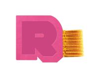 Rhodiarama porte-stylo autoadhésif 4x3 cm pour blocs carnets et agendas - Fuchsia