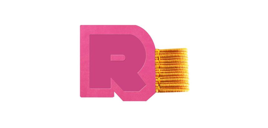 Rhodiarama porte-stylo autoadhésif 4x3 cm pour blocs carnets et agendas - Fuchsia
