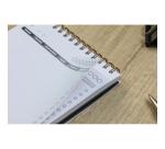 My.task.manager Age Bag bloc de bureau reliure intégrale en-tête 12x20 cm 250 pages détachables réglure DOT au verso - Noir