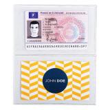 Beschermetui voor credit- of visitekaartjes - gladde PVC 20/100e - Transparant