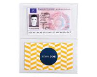 Estuche protector tarjetas de crédito/tarjeta de visita 4 caras 64x110 PVC 20/100º - Cristal
