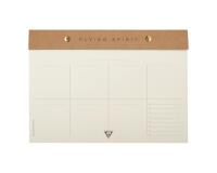 Flying Spirit Kraft bloc planner à rivets 24x17cm 60 feuillets imprimés détachables. - Kraft