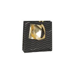 Sac cadeau "Premium Max&Moi" 12 x 4,5 x 13,5 cm - Noir