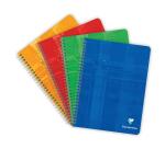 Cahier reliure intégrale 17x22 cm 100 pages quadrillé 4x4 marge - Assortis