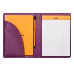 Rhodiarama livret porte-bloc N°16 pour bloc ou carnet format A5 - Violet