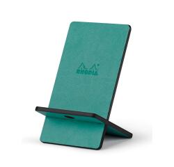 Rhodiarama support pour téléphone mobile simili cuir italien 13x8x8,5 cm - Eau