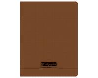 Cahier piqué 8000 POLYPRO 17x22 cm 48 pages grands carreaux 90 g - Marron