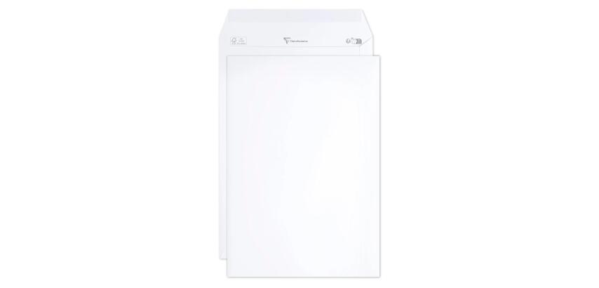 Boite de 250 Pochettes Blanches C4-229x324 mm - Auto-Adhésives - 120g/m2 - Blanc
