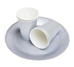 10 Assiettes en carton rondes, 23 cm