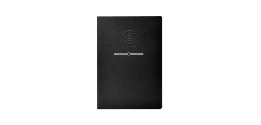 Crok'Book carnet piqué 20F A3 120g papier noir F - Noir