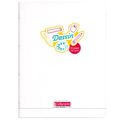 Cahier de dessin piqué 8000 POLYPRO 24x32 cm 48 pages uni 120 g - Incolore