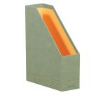 Rhodiarama porte-revues simili cuir italien 10x25x31 cm - Céladon