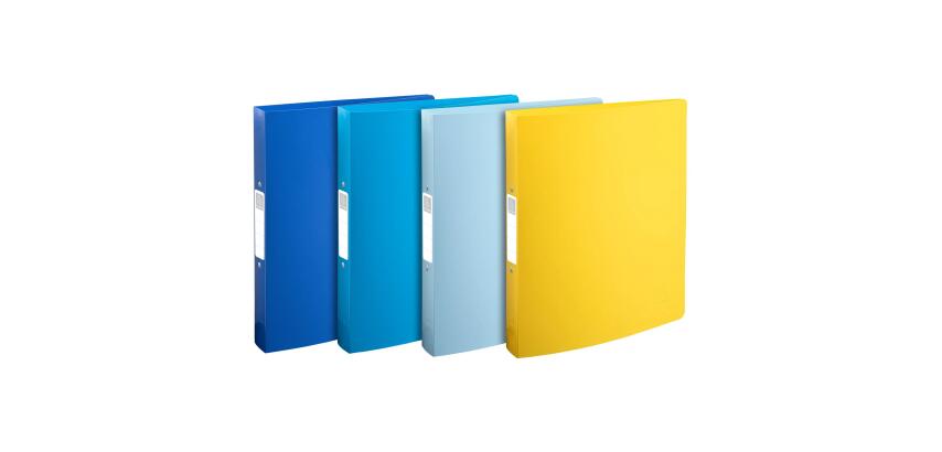 Classeur 2 anneaux 30mm polypropylène recyclé BeeBlue - A4 Maxi - Couleurs assorties