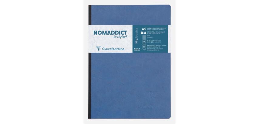 Carnet brochure Age Bag A5 192 pages petits carreaux - Bleu