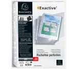 Exactive PP Punched Pockets, A4, Portrait, Bag of 20 - Crystal