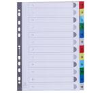 Intercalaires imprimés numériques polypropylène 12/100e - 12 positions - A4 - Assorties vives