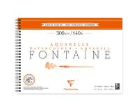 Fontaine album spiralé 12F 26x36cm 300g grain satiné