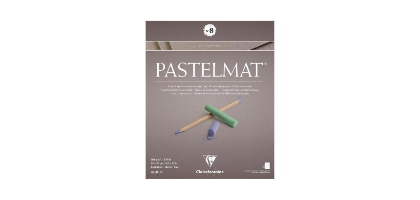 Pastelmat blok gelijmd 12 bladen 24x30 cm 360 g n°8