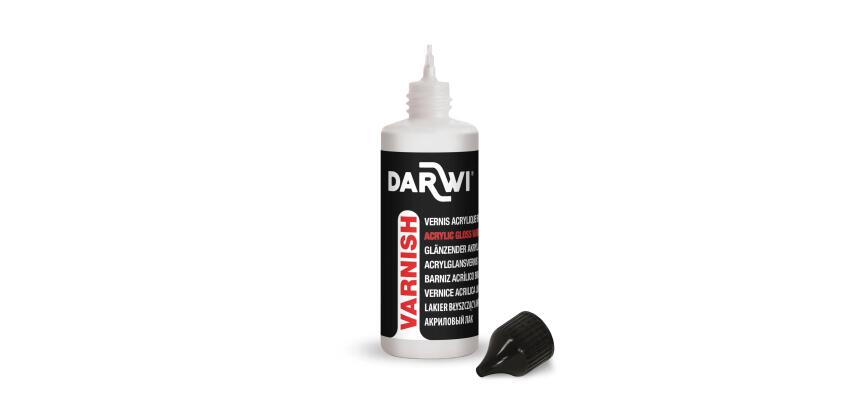 DARWI Flacon de 80 ml Vernis Acrylique, finition Brillante - Incolore