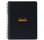 Notebook Rhodia Classic reliure intégrale O&B 16x21 cm 160 pages petits carreaux 5x5 détachables 80g - Assortis