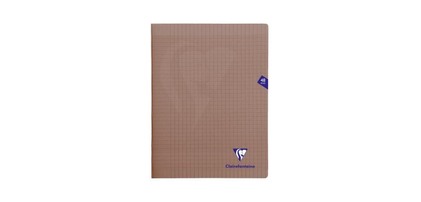 Cahier piqué Mimesys 24x32cm 48 pages grands carreaux couverture polypropylène Couleur aléatoire