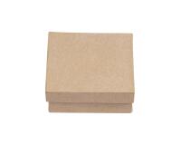 Boite carrée 10x10x3,5cm - Kraft