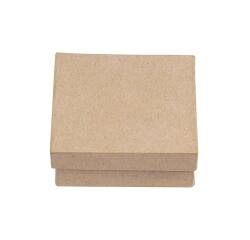 Boite carrée 10x10x3,5cm - Kraft