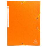 Chemises à élastiques carte lustrée 3 rabats monobloc - Orange